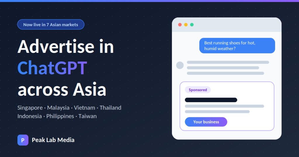 ChatGPT Ads Management Asia